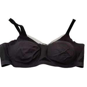 Honeylove Crossover Bra Black Sz 2X LWBR0302-2 Comfort Wireless Full Coverage